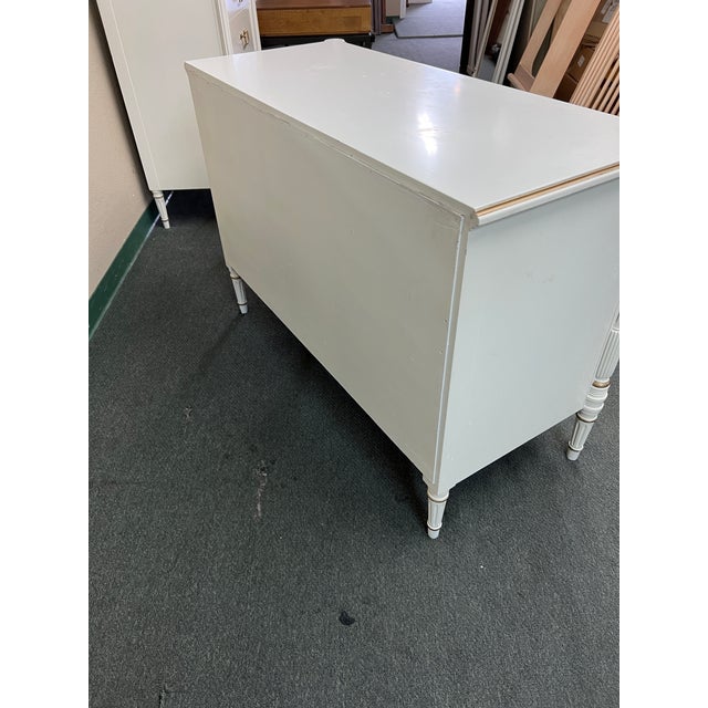 Vintage White Solid Wood Low 3 Drawer Dresser Chairish