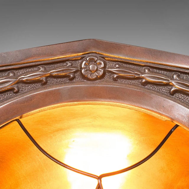 1930s Vintage Decorative Accent Lamp, English, Cast Alloy, Copper, Converted For Sale - Image 9 of 11