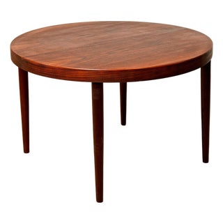 Round Dining Table in Santos Rosewood by Kai Kristiansen for Feldballes Furniture Factory, 1950s For Sale