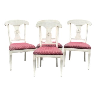 Ethan Allen New Country Distressed Farmhouse “Caroline” Chairs - Set of 4 For Sale