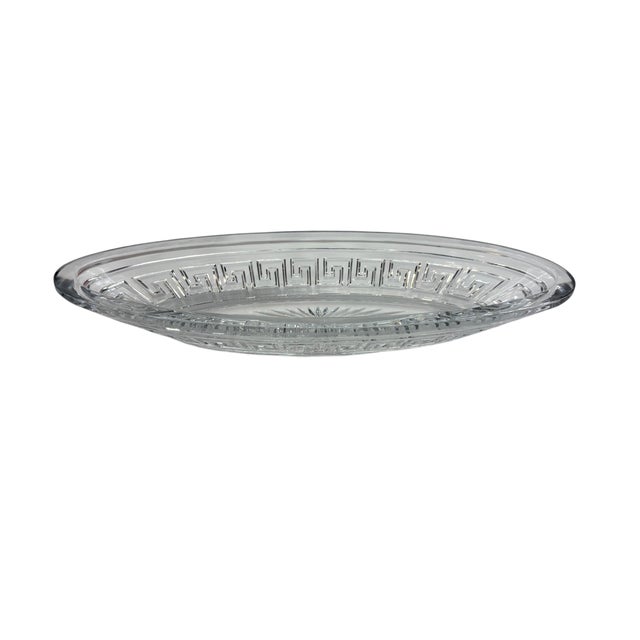 Mid 20th Century A.h. Heisey Greek Key Pattern Glass Celery Tray For Sale - Image 10 of 14