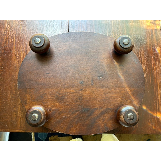 Petite Needle Point Footstool For Sale - Image 4 of 7