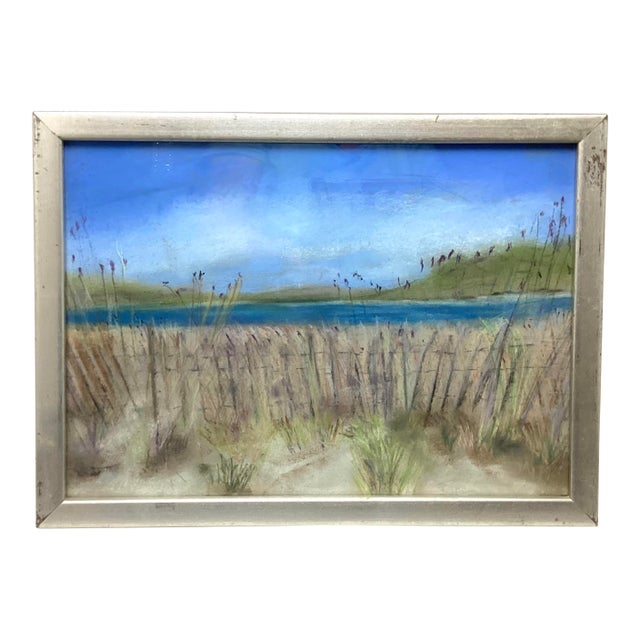 1970s Beautiful Seascape Pastel Framed No Signiture For Sale