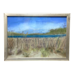 1970s Beautiful Seascape Pastel Framed No Signiture