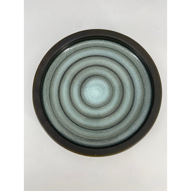 Mid-Century Side Table with Glazed Ceramic Plate on Rosewood Frame by Arne Basse for Knabstrup, Denmark, 1960s For Sale - Image 4 of 16