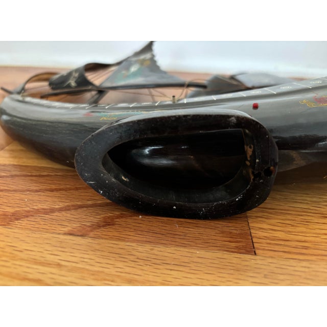 Mid-Century Asian Carved Water Buffalo Horn Sailboat Model For Sale In New York - Image 6 of 8