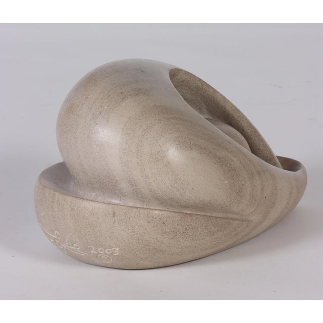 American Tony Lee (Navajo/Diné B. 1958) Alabaster Sculpture, 2003 For Sale - Image 3 of 7
