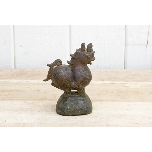 Metal Large 19th Century Chinese Bronze Opium Weight For Sale - Image 7 of 10