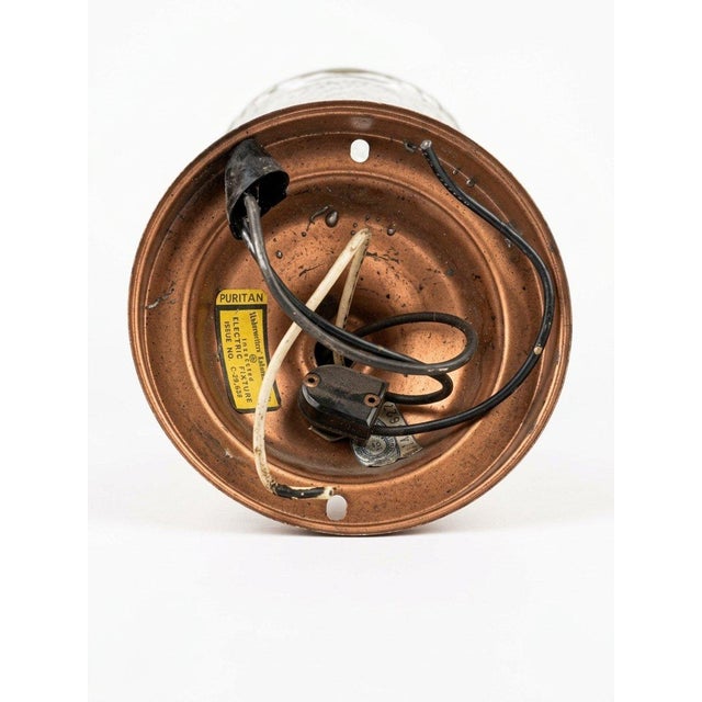 Puritan 1930s Art Deco Puritan Copper Glass Jar Wall Sconce For Sale - Image 4 of 6