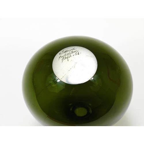 Saippuakupla Green Soap Bubble Art Glass Vase by Kaj Franck, Nuutajärvi Finland, 1958 For Sale - Image 15 of 16