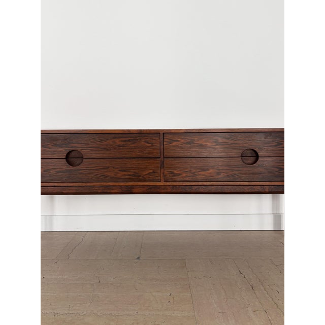 Brown Scandinavian Dark Wood Sideboard or by Kai Kristiansen for Aksel Kjesgaard, Demnark, 1960s For Sale - Image 8 of 18