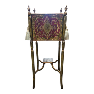 Fine Castilian Crackle Painted Plant Stand