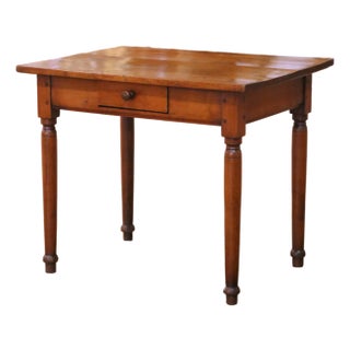 19th Century French Louis Philippe Cherry Bedside Table With Drawer For Sale