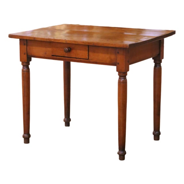 19th Century French Louis Philippe Cherry Bedside Table With Drawer For Sale