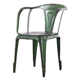Vintage French Multipls Armchair in Green, 1940s For Sale