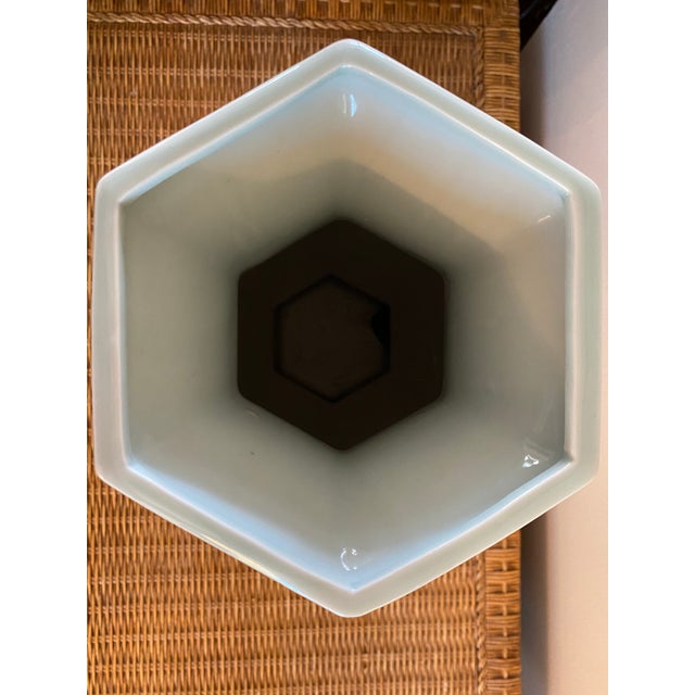 Maitland-Smith Large Blue and White Vase For Sale - Image 9 of 10
