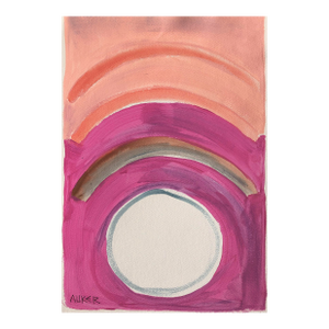 Contemporary Minimalist Abstract Original Watercolor Painting, Eastern Sun by CL Auker