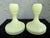 Fenton Art Glass Company Vintage Fenton Orange Tree Blossom Custard Glass Candlesticks – Pair – Uv Reactive Vaseline Glass For Sale - Image 4 of 10