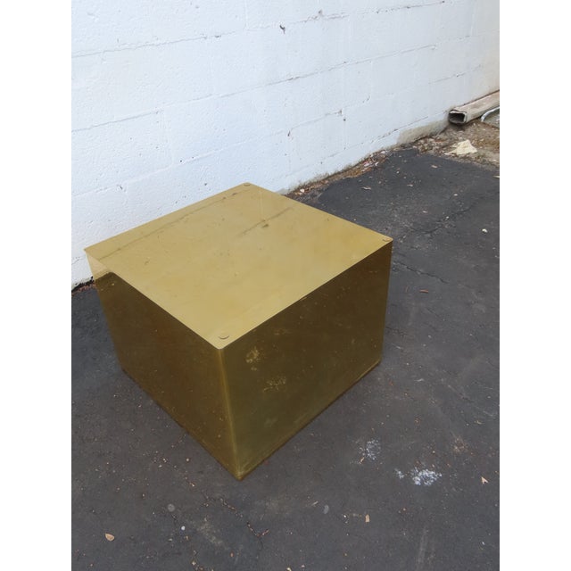 Habitat International Mid Century Modern Brass Glass Top Coffee Table 6604 For Sale - Image 16 of 16