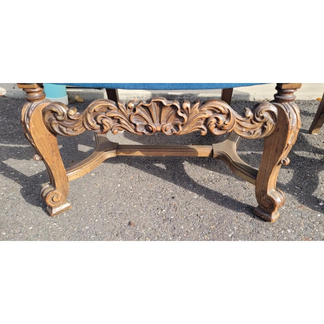 Wood Early 20th Century French Gothic Style Throne Chairs For Sale - Image 7 of 10