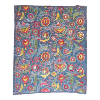 Colorful Vintage Suzani Embroidery For Sale