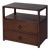 Lark 28 in. W Rectangular Wood 2 Drawer Wide Nightstand with Open Shelf, Walnut For Sale