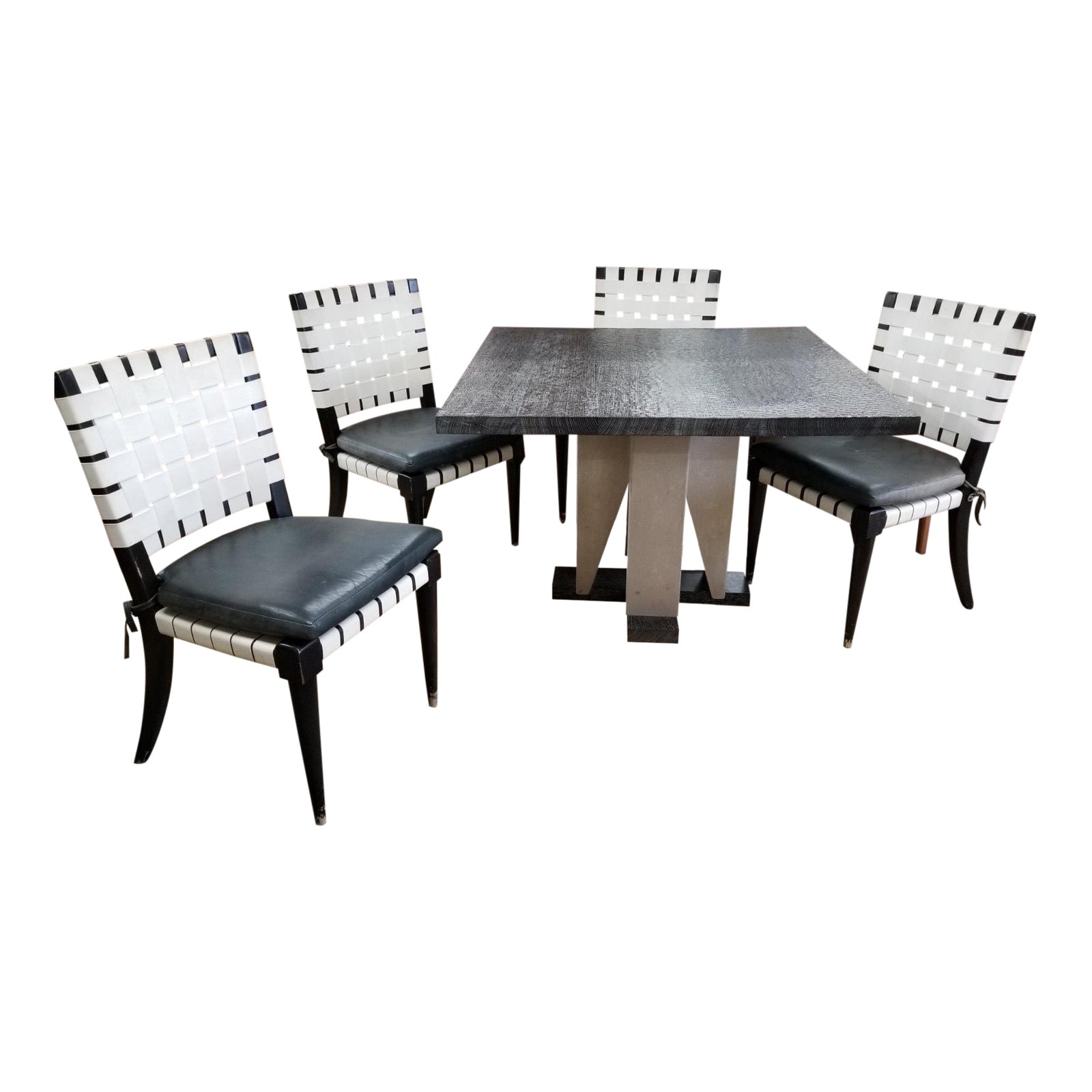Mid Century Modern Vicente Wolf For Niedermaier Dining Table And 4
