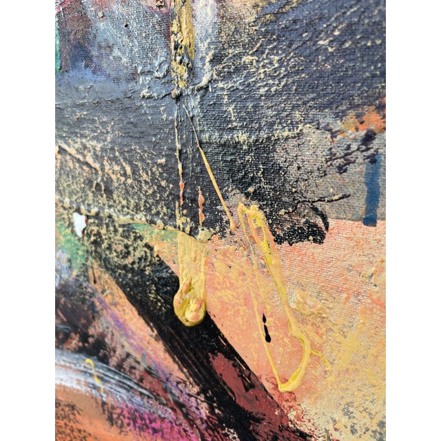 Large Willem De Kooning Style Abstract Oil on Canvas For Sale - Image 12 of 13