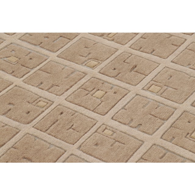 Art Deco Contemporary French Art Deco Style Geometric Wool Rug, by Rug & Kilim, India For Sale - Image 3 of 10