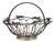 Hollywood Regency Wire Basket with Floral Decor, 1950s For Sale