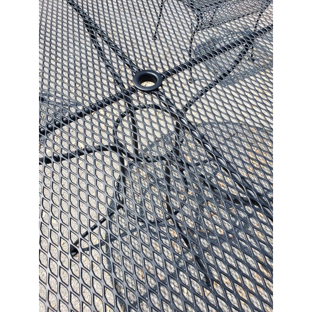 Vintage Woodard Style Wrought Iron Table With 4 Matching Chairs For Sale - Image 10 of 12