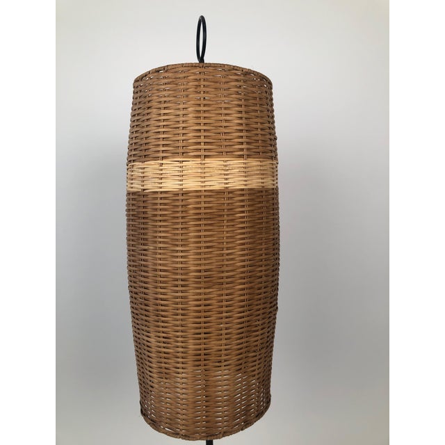 Mid-Century Austrian Wicker Renee Floor Lamp attributed to J.T. Kalmar, 1960s For Sale - Image 6 of 18