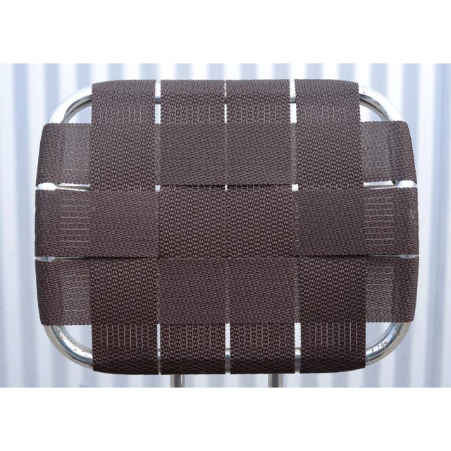 1950s Mid Century Industrial Bevco Chrome Office Desk Chair With Brown Upholstery For Sale In San Francisco - Image 6 of 13