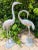 A pair of vintage cranes statues, a great compliment to any indoor or outdoor decor, they are just beautiful! With an aqua...