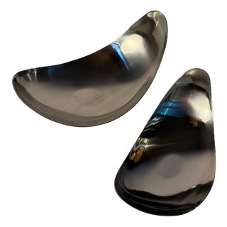 Leaf Serving Bowls by Helle Damkjær for Georg Jensen, Set of 2 For Sale