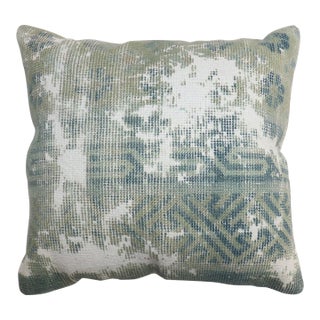 Early 20th Century Worn Chinese Rug Pillow For Sale