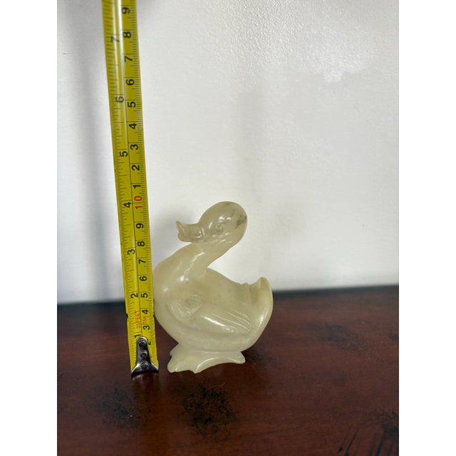 Italian Alabaster Sculptural Bird, Hand Carved Stone Duck, Organic Modern Neutral Decor Object For Sale - Image 10 of 10
