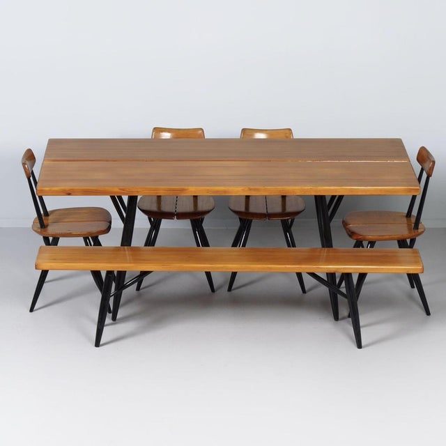 Pirkka Dining Set by Ilmari Tapiovaara for Asko & Laukaan Puu, 1950s, Set of 6 For Sale - Image 3 of 11