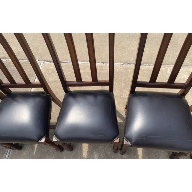 Vintage French Country Splay Back Dining Chairs - Set of 8 For Sale - Image 10 of 13