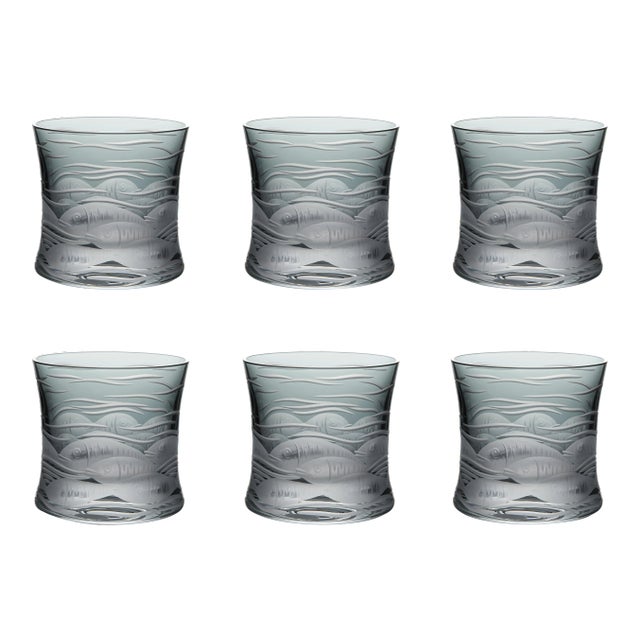 ARTEL Sardinky Rocks Glass in Grey - Set of 6 For Sale