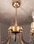 Rare 1970s Brass & Glass Rod Chandelier | 5-Light Vintage Fixture | Restored Mid Century Lighting For Sale - Image 4 of 14
