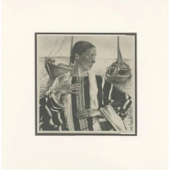 Lady of Stavoren by Voskuijl, 1946, Paper For Sale