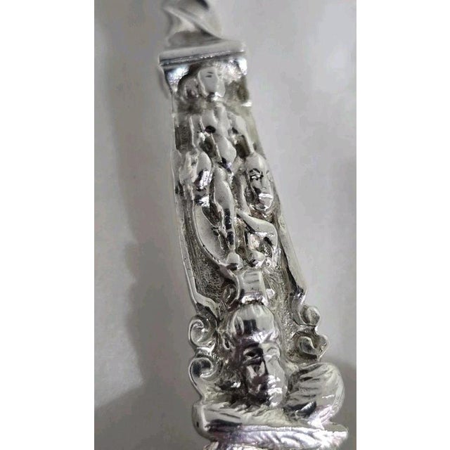 Brown Antique Edwardian Sterling Silver Apostle Spoon, London, 1904 For Sale - Image 8 of 12