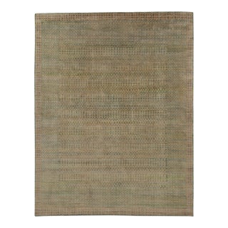 Rug & Kilim’s Modern Rug in Beige, Blue, and Sage Geometric Pattern For Sale