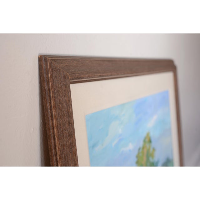 1970s Vintage Pam Glover Plein Air Impressionist Landscape Oil Painting For Sale - Image 5 of 16