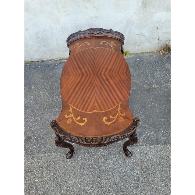 1930s 1930s Italian Beechwood Hand-Carved Coffee Table For Sale - Image 5 of 10