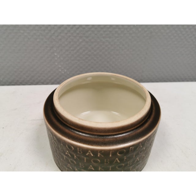 Ceramic Tobacco Jar with Rosewood Lid from JHQ, Denmark, 1960s For Sale - Image 6 of 17