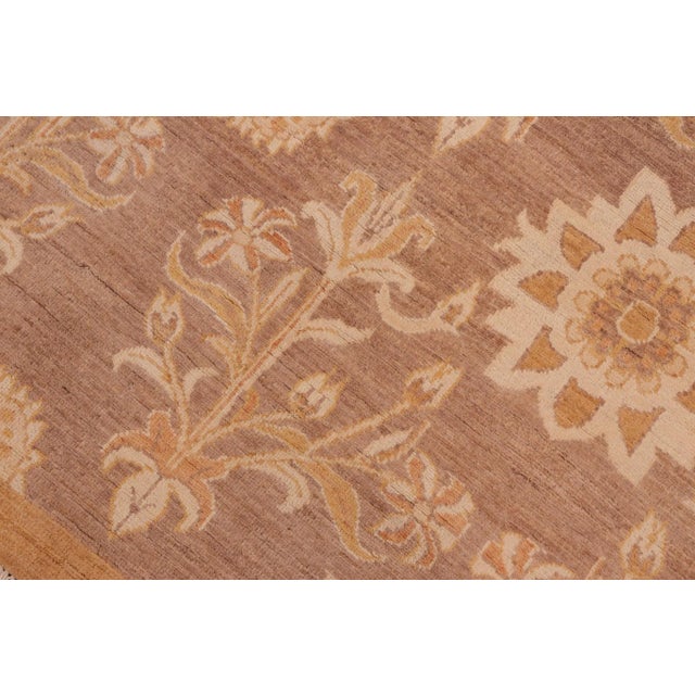 Bohemien Ziegler Brown Gold Hand-Knotted Wool Rug - 6'2'' X 8'10'' For Sale In New York - Image 6 of 8