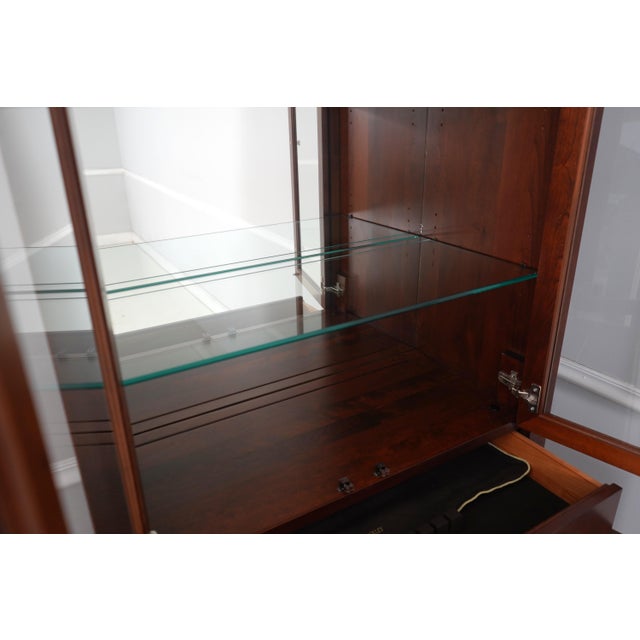 Brown Stickley Cherry Highlands Display China Cabinet For Sale - Image 8 of 18