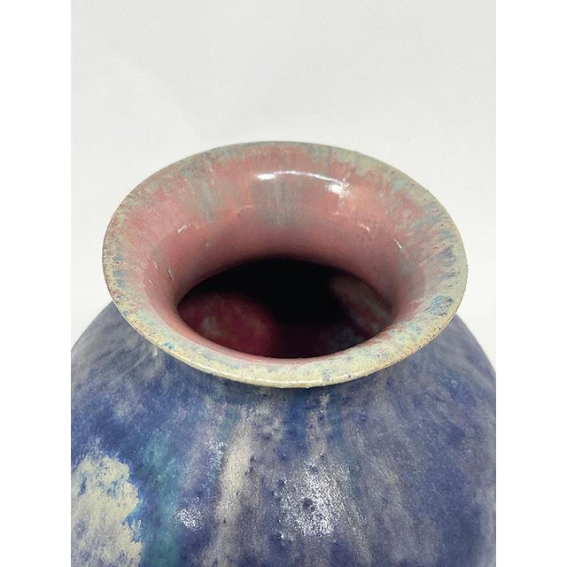 Dutch Berbas Vase by A. Le Comte for Porceleyne Fles, Delft, 1890s For Sale - Image 5 of 11